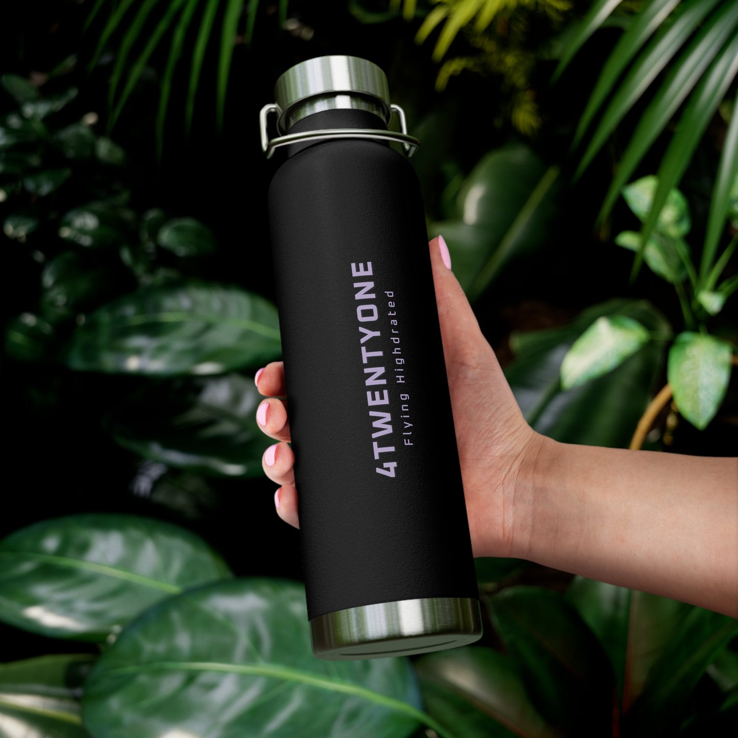 Purple - 4TwentyOne Flying Highdrated - Copper Vacuum Insulated Bottle - Free Shipping