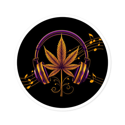 Music and Herb - Sticker (Round) - Free Shipping